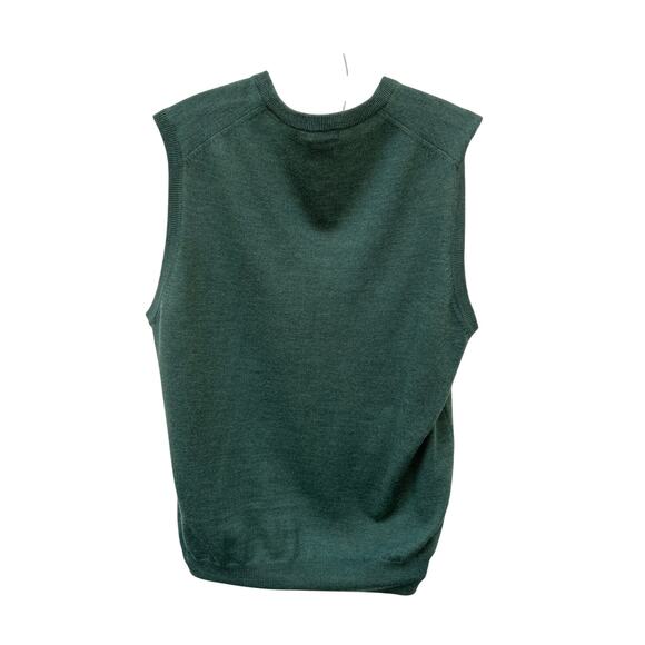 Peter Millar Merino Wool V Neck Sweater Vest Men's Size Medium Green - Picture 2 of 4